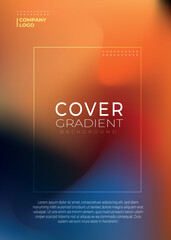 Obraz premium Vibrant abstract gradient background with a professional modern layout, featuring smooth color transitions in red, orange, and blue hues, ideal for branding, presentations, and design projects.