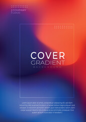 Obraz premium Vibrant abstract gradient background with a professional modern layout, featuring smooth color transitions in red, orange, and blue hues, ideal for branding, presentations, and design projects.