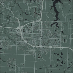 Map of Lee in Missouri in a smooth dark style. Contains layered vector with roads water, parks, etc.