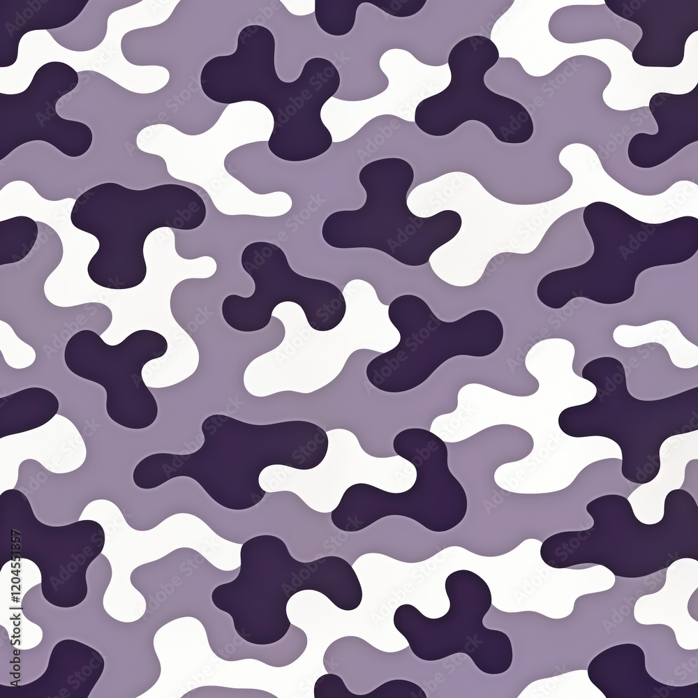 Poster purple, white camouflage pattern. abstract design. modern pattern. geometric shapes in violet, white