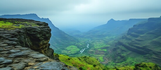 Serene Mountain Valley: A Breathtaking Panoramic Landscape