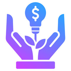 Obraz premium Financial Production Partners Glyph Gradient Icon