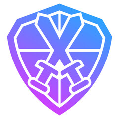 Financial Production Partners Glyph Gradient Icon