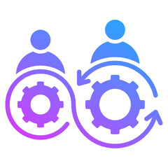 Financial Production Partners Glyph Gradient Icon