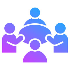 Financial Production Partners Glyph Gradient Icon