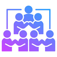 Financial Production Partners Glyph Gradient Icon