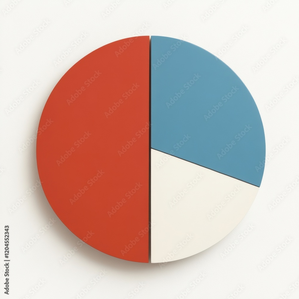 Aufkleber colorful pie chart illustration with distinct sections for visual representation of data and statist
