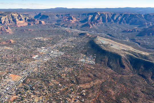 Aerial View of Sedona, Arizona, USA