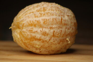 Peeled Orange Close Up, Orange without peel
