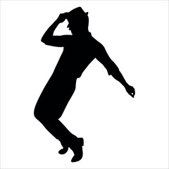 Woman Modern Dance silhouette vector illustration