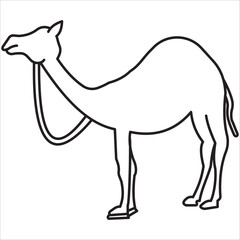 Camel icon outline vector
