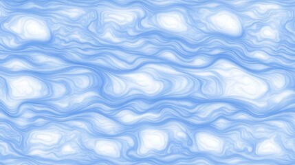 Abstract Blue Swirl Pattern Seamless Texture Background