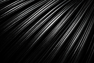 Abstract black lines, radiating design, dark background, graphic texture.