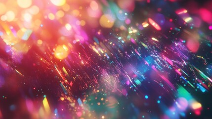 Fototapeta premium Abstract colorful light streaks and bokeh.