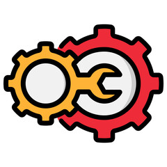 interface management Lineal Color Icon