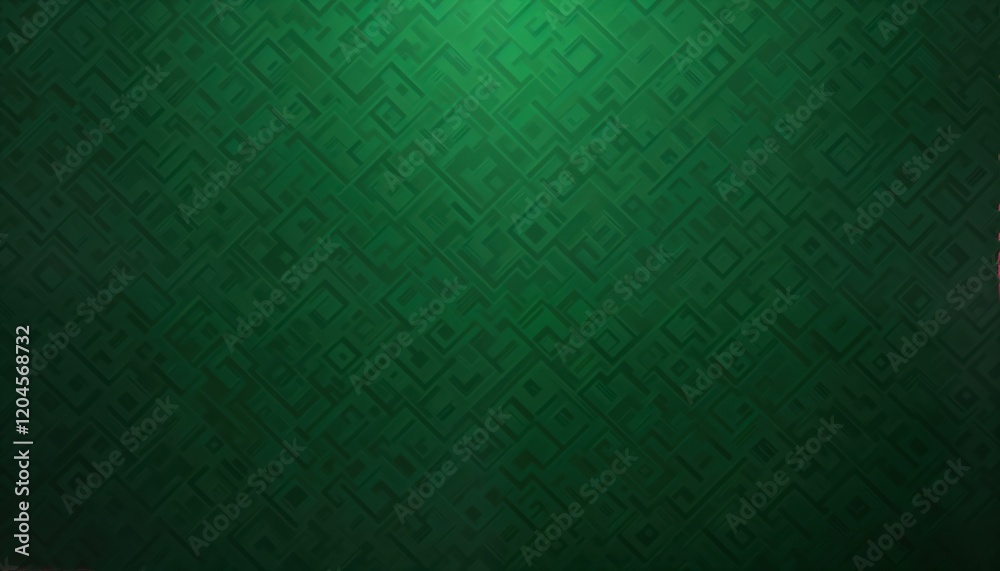 Poster Abstract green pattern with squares. Dark green background. Geometric design with repeating squares. Intricate pattern. Perfect for design inspiration. Unique texture. Trendy abstract background for