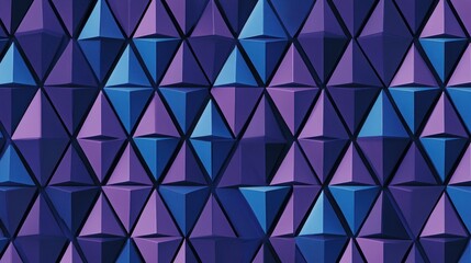 Abstract geometric background with blue and purple triangles.