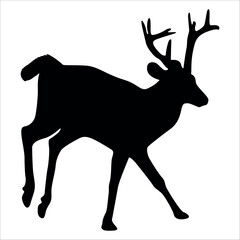 Animal Deer Jumping and running Vector illustration