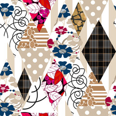 pattern with cream and chocolate