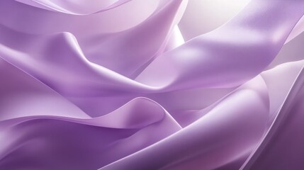 Fototapeta premium Abstract image of flowing lavender silk fabric with soft folds and light reflections.