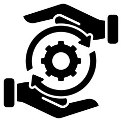 Sales and Job Activity  Glyph Black Icon