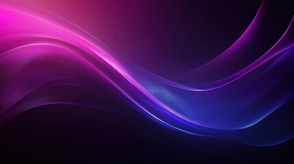 Abstract purple and blue wave design on dark background.