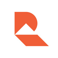 Letter R house minimal abstract logo design