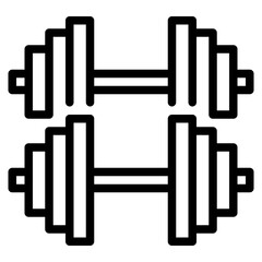 Stylized Dumbbell Icon for Fitness