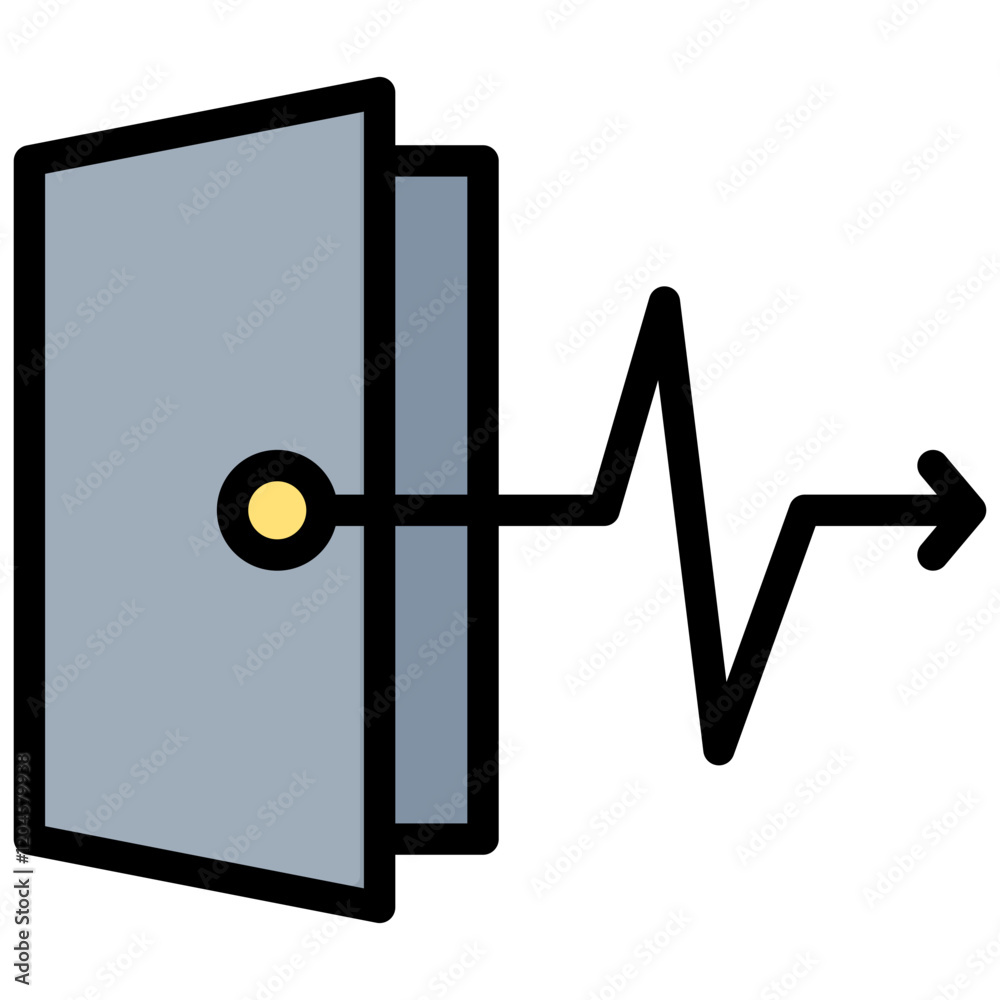 Aufkleber Exit Strategy Outline Color Icon