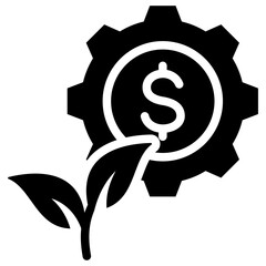 Business Sustainability Glyph Icon