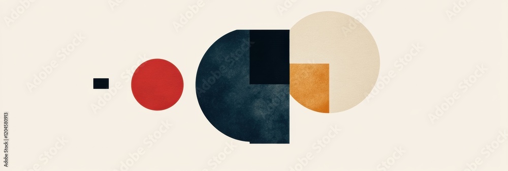 Leinwandbilder abstract geometric shapes in bold colors create a modern artistic composition. generative ai