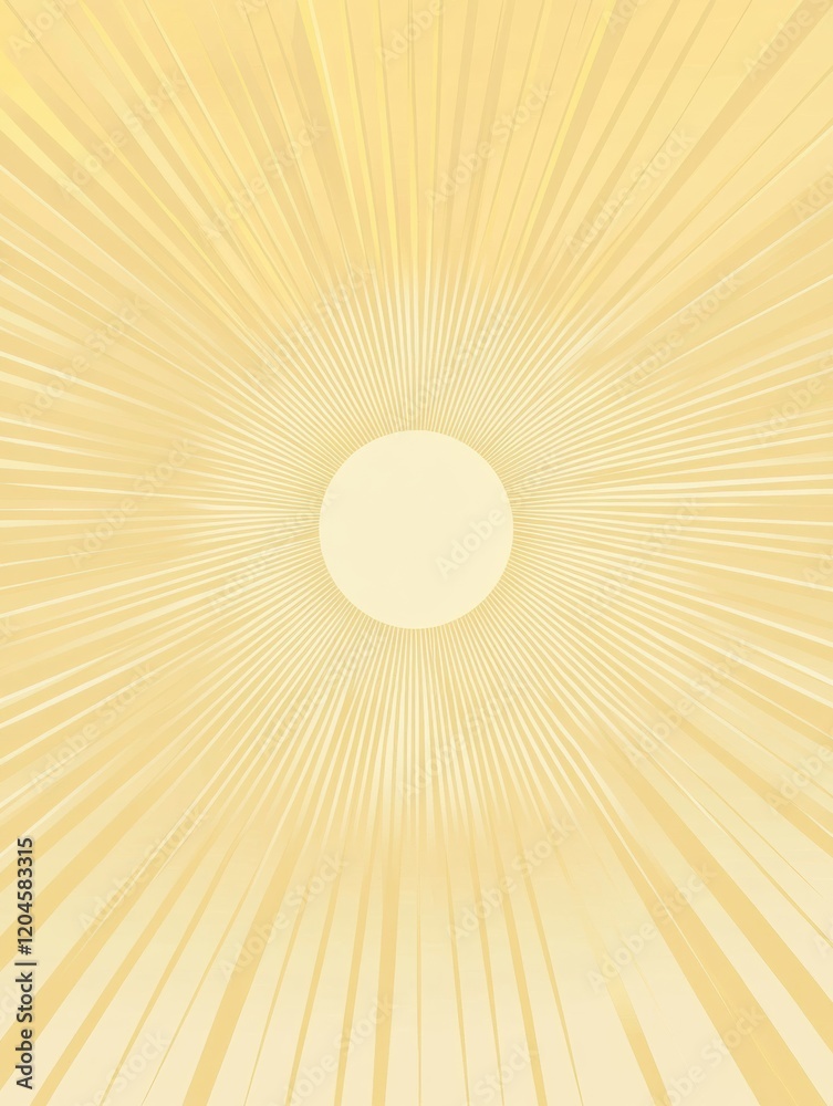 Aufkleber radiant sun emanating warm light in a soft yellow background during a bright day. generative ai