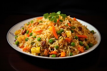 Indian food veg biryani veg pulav fried rice