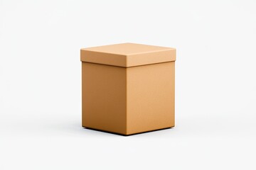 Simple brown box on a white background, ideal for packaging or storage use