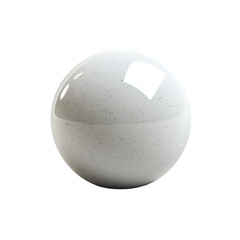 A 3D sphere, isolated over a white background, casting a soft shadow and showcasing a smooth surface.