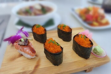 sushi on a plate