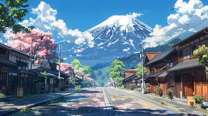 ski resort in the mountains