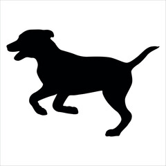 Black Animal Dog Silhouettes Vector illustration