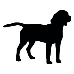 Black Animal Dog Silhouettes Vector illustration