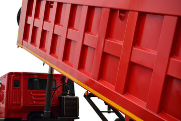 Red freight containers