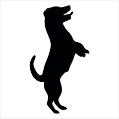 Black Animal Dog Silhouettes Vector illustration
