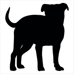 Black Animal Dog Silhouettes Vector illustration