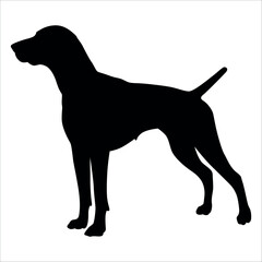 Black Animal Dog Silhouettes Vector illustration