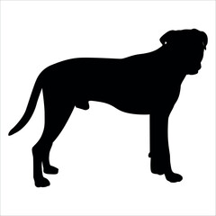Black Animal Dog Silhouettes Vector illustration