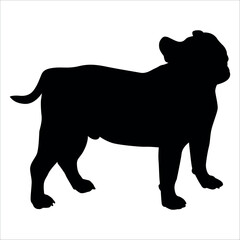 Black Animal Dog Silhouettes Vector illustration