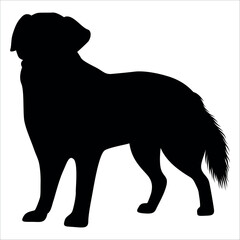 Black Animal Dog Silhouettes Vector illustration