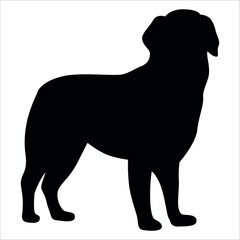 Black Animal Dog Silhouettes Vector illustration