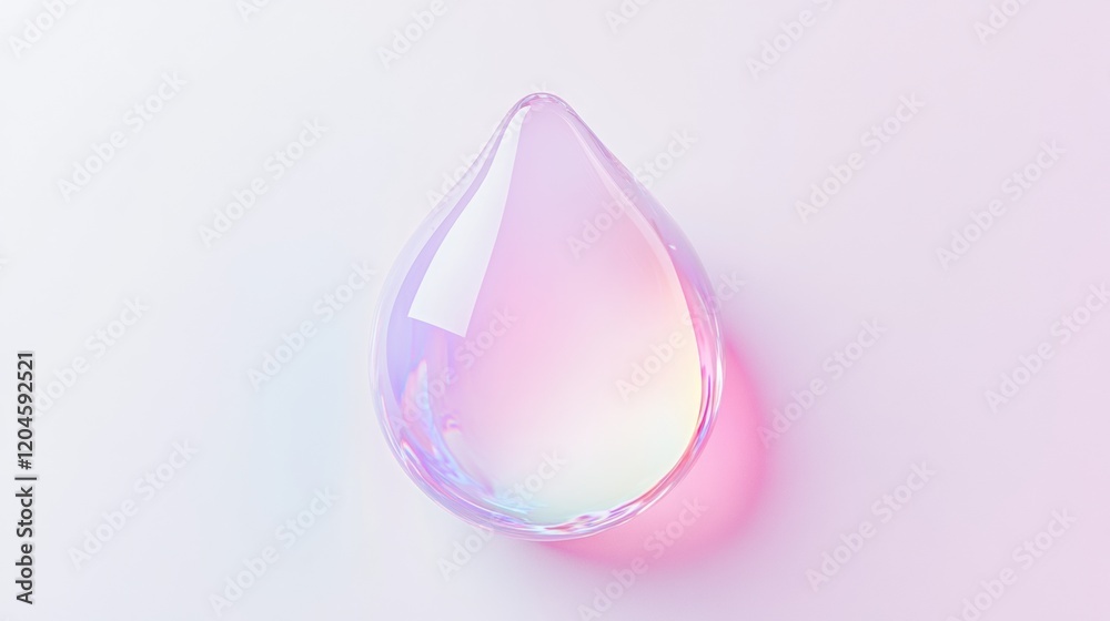 Leinwandbilder colorful droplet of water reflecting light on a smooth surface creating a serene atmosphere. generat