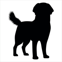 Black Animal Dog Silhouettes Vector illustration