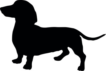 Black Animal Dog Silhouettes Vector illustration